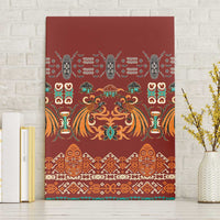 Oxblood Batik Papua-inspired Pattern Canvas Wall Art LT9 Without Frame Red - Polynesian Pride