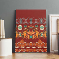 Oxblood Batik Papua-inspired Pattern Canvas Wall Art LT9 - Polynesian Pride
