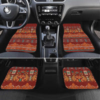 Oxblood Batik Papua-inspired Pattern Car Mats - Polynesian Pride