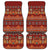 Oxblood Batik Papua-inspired Pattern Car Mats - Polynesian Pride
