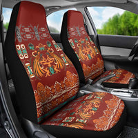 Oxblood Batik Papua-inspired Pattern Car Seat Cover LT9 - Polynesian Pride