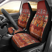 Oxblood Batik Papua-inspired Pattern Car Seat Cover LT9 - Polynesian Pride