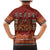 Oxblood Batik Papua-inspired Pattern Family Matching Mermaid Dress and Hawaiian Shirt - Polynesian Pride
