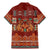 Oxblood Batik Papua-inspired Pattern Family Matching Mermaid Dress and Hawaiian Shirt - Polynesian Pride