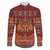 Oxblood Batik Papua-inspired Pattern Family Matching Puletasi and Hawaiian Shirt - Polynesian Pride