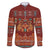 Oxblood Batik Papua-inspired Pattern Family Matching Short Sleeve Bodycon Dress and Hawaiian Shirt - Polynesian Pride