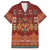 Oxblood Batik Papua-inspired Pattern Hawaiian Shirt - Polynesian Pride