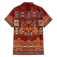 Oxblood Batik Papua-inspired Pattern Hawaiian Shirt - Polynesian Pride