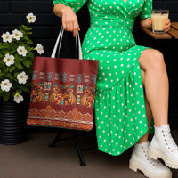 Oxblood Batik Papua-inspired Pattern Tote Bag - Polynesian Pride