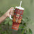 Oxblood Batik Papua-inspired Pattern Tumbler With Handle - Polynesian Pride