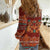 Oxblood Batik Papua-inspired Pattern Women Casual Shirt - Polynesian Pride