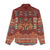 Oxblood Batik Papua-inspired Pattern Women Casual Shirt - Polynesian Pride