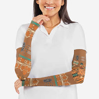 Terracotta Batik Papua-inspired Pattern Arm Sleeves - Polynesian Pride