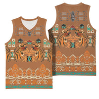 Terracotta Batik Papua-inspired Pattern Basketball Jersey LT9 - Polynesian Pride