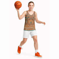 Terracotta Batik Papua-inspired Pattern Basketball Jersey LT9 - Polynesian Pride