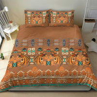 Terracotta Batik Papua-inspired Pattern Bedding Set - Polynesian Pride