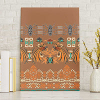 Terracotta Batik Papua-inspired Pattern Canvas Wall Art LT9 Without Frame Gold - Polynesian Pride