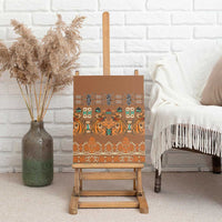 Terracotta Batik Papua-inspired Pattern Canvas Wall Art LT9 - Polynesian Pride