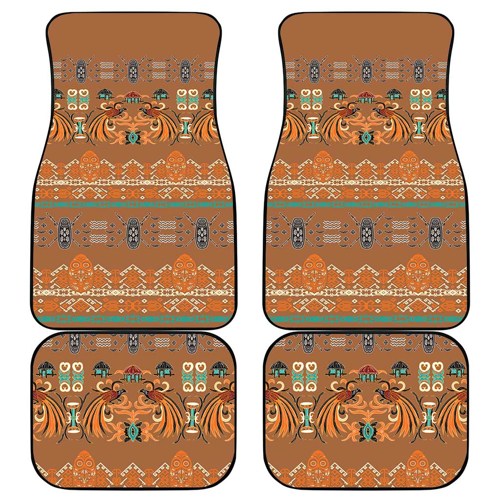 Terracotta Batik Papua-inspired Pattern Car Mats - Polynesian Pride