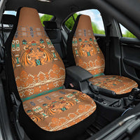 Terracotta Batik Papua-inspired Pattern Car Seat Cover LT9 One Size Gold - Polynesian Pride