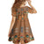 Terracotta Batik Papua-inspired Pattern Family Matching Long Sleeve Bodycon Dress and Hawaiian Shirt - Polynesian Pride