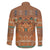 Terracotta Batik Papua-inspired Pattern Family Matching Long Sleeve Bodycon Dress and Hawaiian Shirt - Polynesian Pride