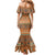 Terracotta Batik Papua-inspired Pattern Family Matching Mermaid Dress and Hawaiian Shirt - Polynesian Pride