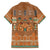 Terracotta Batik Papua-inspired Pattern Family Matching Short Sleeve Bodycon Dress and Hawaiian Shirt - Polynesian Pride