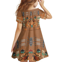 Terracotta Batik Papua-inspired Pattern Family Matching Summer Maxi Dress and Hawaiian Shirt - Polynesian Pride