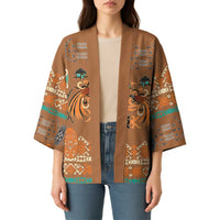 Terracotta Batik Papua-inspired Pattern Kimono - Polynesian Pride