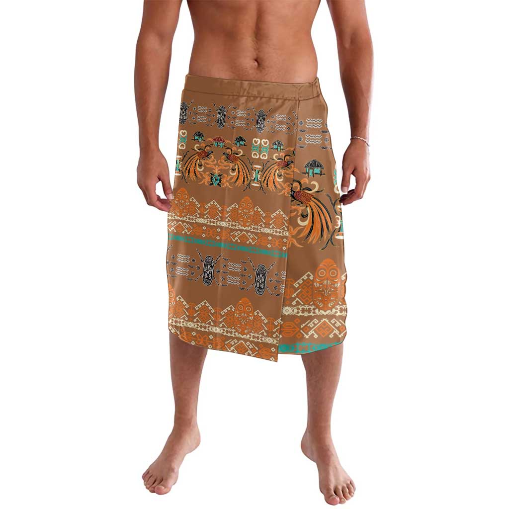 Terracotta Batik Papua-inspired Pattern Lavalava - Polynesian Pride