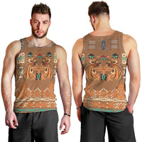 Terracotta Batik Papua-inspired Pattern Men Tank Top LT9 - Polynesian Pride