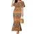 Terracotta Batik Papua-inspired Pattern Mermaid Dress - Polynesian Pride