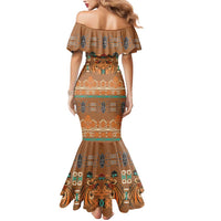 Terracotta Batik Papua-inspired Pattern Mermaid Dress LT9 - Polynesian Pride
