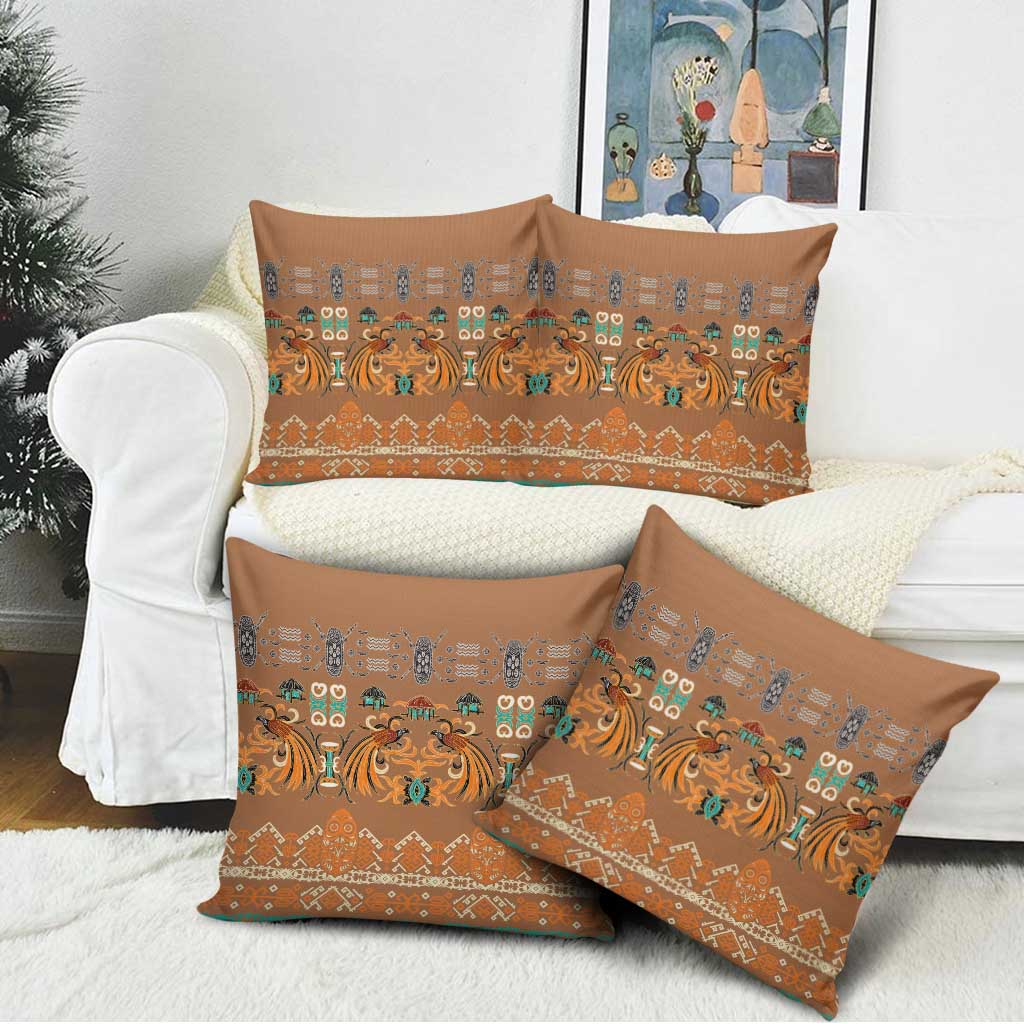 Terracotta Batik Papua-inspired Pattern Pillow Cover - Polynesian Pride