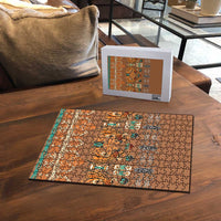 Terracotta Batik Papua-inspired Pattern Puzzle LT9 - Polynesian Pride