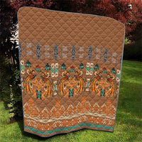 Terracotta Batik Papua-inspired Pattern Quilt LT9 - Polynesian Pride