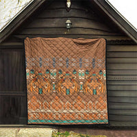 Terracotta Batik Papua-inspired Pattern Quilt LT9 - Polynesian Pride