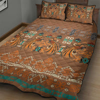 Terracotta Batik Papua-inspired Pattern Quilt Bed Set - Polynesian Pride