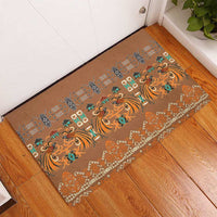 Terracotta Batik Papua-inspired Pattern Rubber Doormat LT9 - Polynesian Pride