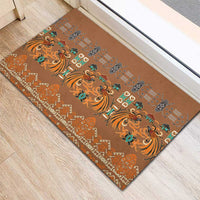 Terracotta Batik Papua-inspired Pattern Rubber Doormat LT9 - Polynesian Pride