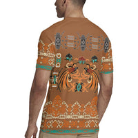 Terracotta Batik Papua-inspired Pattern Rugby Jersey LT9 - Polynesian Pride