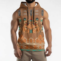 Terracotta Batik Papua-inspired Pattern Sleeveless Hoodie LT9 - Polynesian Pride
