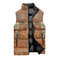 Terracotta Batik Papua-inspired Pattern Sleeveless Puffer Jacket LT9 - Polynesian Pride