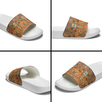 Terracotta Batik Papua-inspired Pattern Slide Sandals - Polynesian Pride