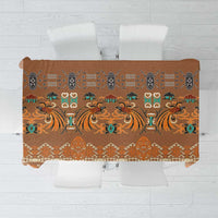 Terracotta Batik Papua-inspired Pattern Tablecloth - Polynesian Pride