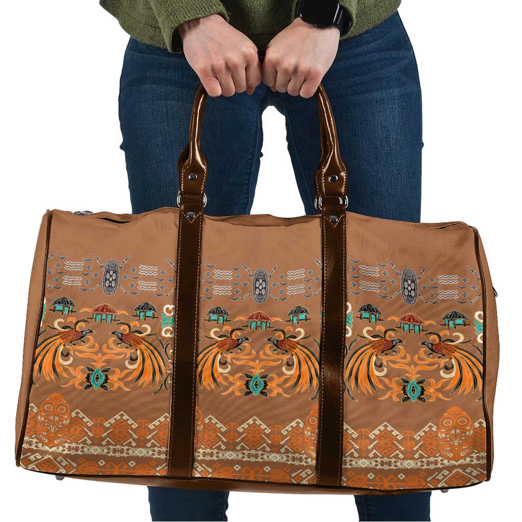 Terracotta Batik Papua-inspired Pattern Travel Bag - Polynesian Pride