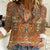 Terracotta Batik Papua-inspired Pattern Women Casual Shirt - Polynesian Pride