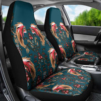 Dark Cyan Blue Bird of Batik Papua Car Seat Cover Exotic Natural Wealth of Papua LT9 - Polynesian Pride