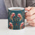 Dark Cyan Blue Bird of Batik Papua Ceramic Mug Exotic Natural Wealth of Papua - Polynesian Pride